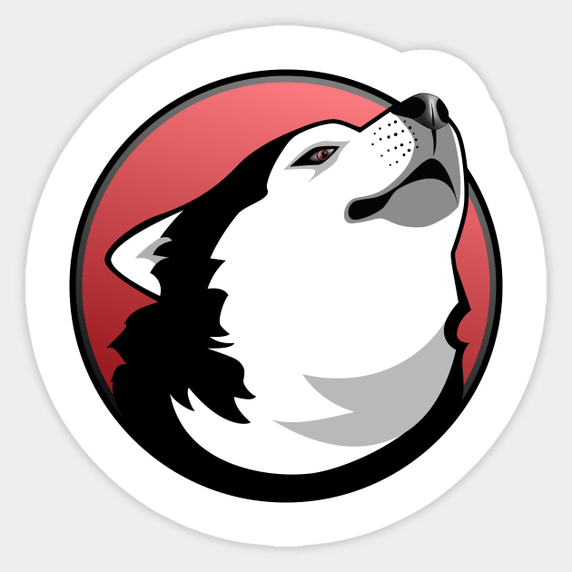 howling Alaskan Malamute Sticker by Nelvius Custom Design